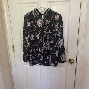 NWOT floral bomber style jacket